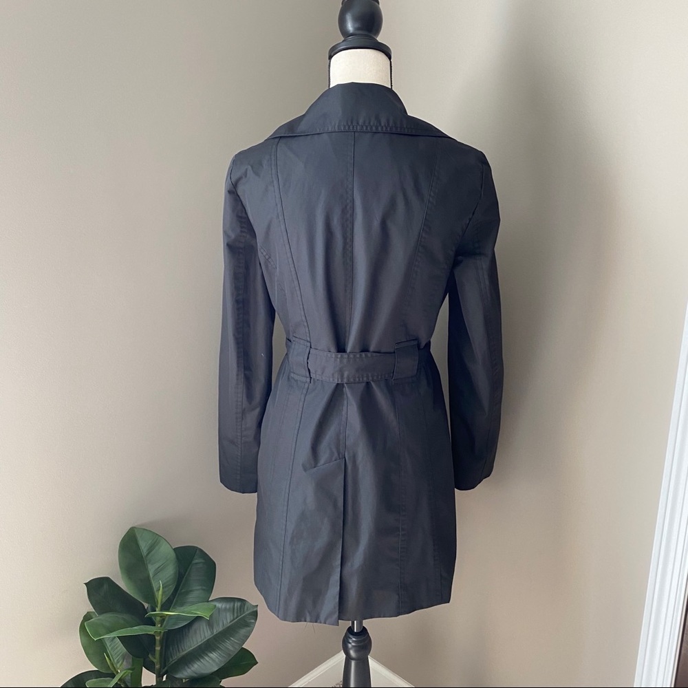 Croft & Barrow Trench Coat Black Sz Small - Picture 6 of 10